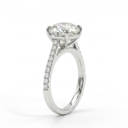 Diamond Custom Engagement Ring 2.3 ct in Platinum