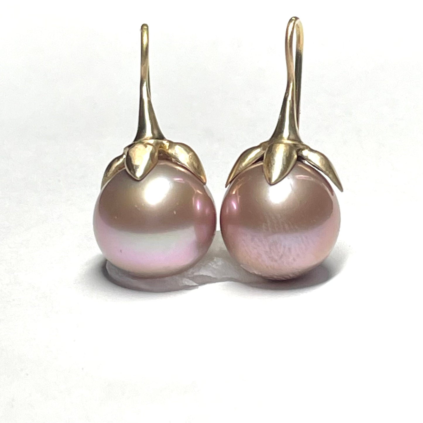 Giant Lavender Edison Pearl Berry Earrings