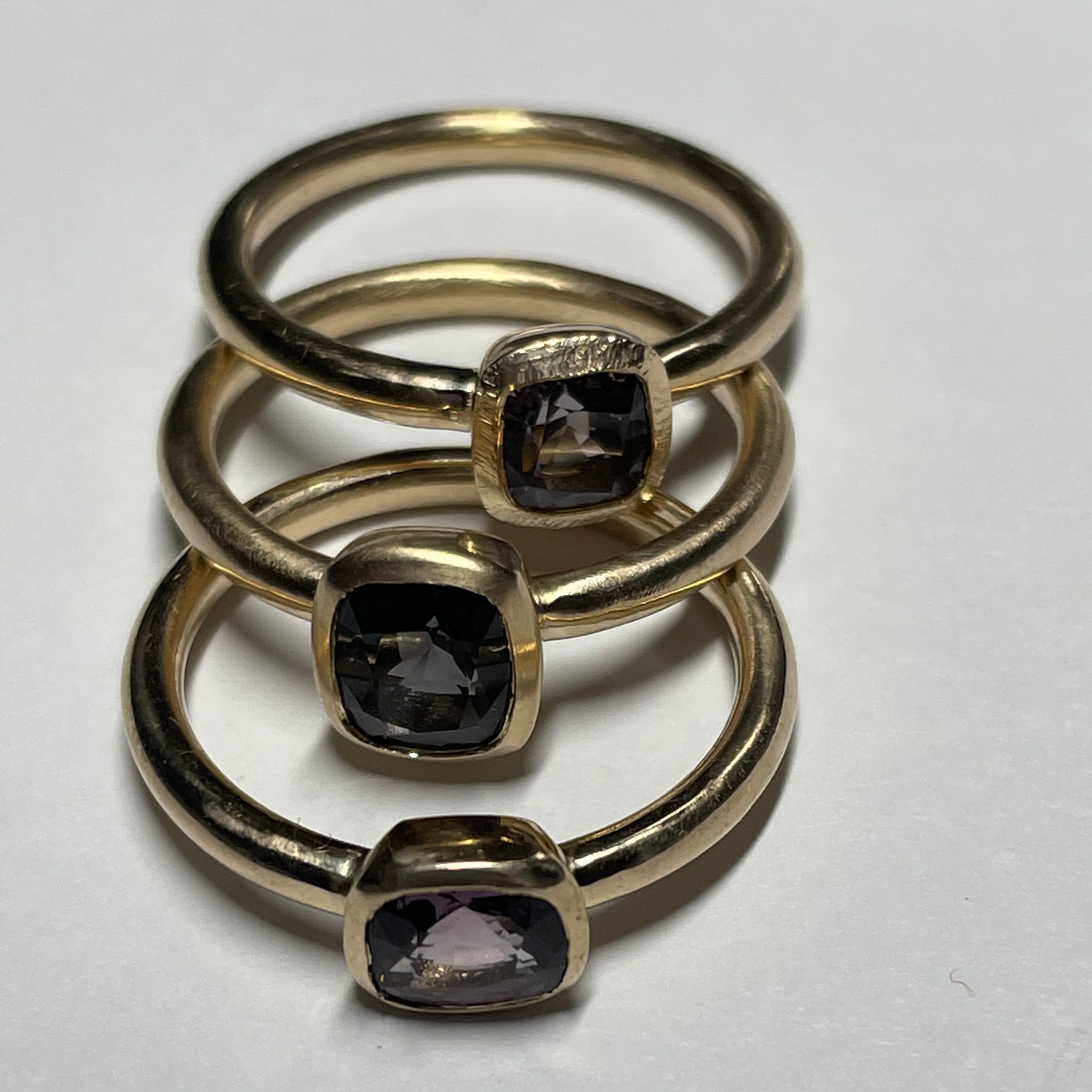 Spinel Gold Stacking Ring