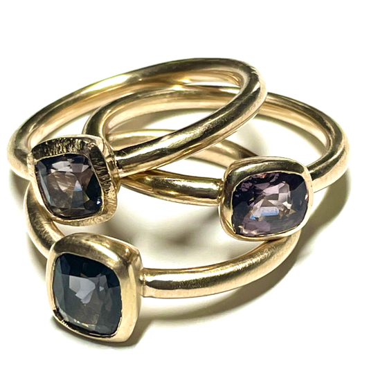 Spinel Gold Stacking Ring