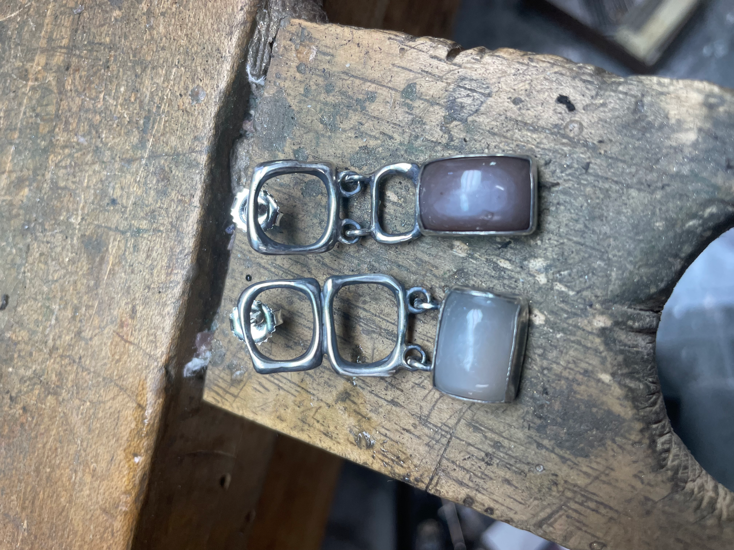 Moonstone Silver Earrings