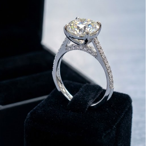 Diamond Custom Engagement Ring  2.3 ct in Platinum