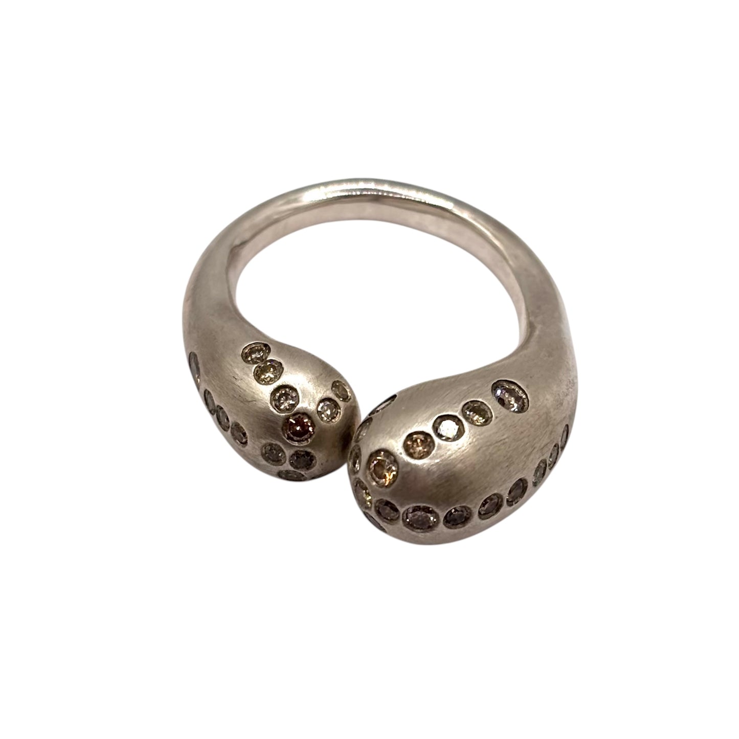 Mercurial Silver Diamond-lined Ring