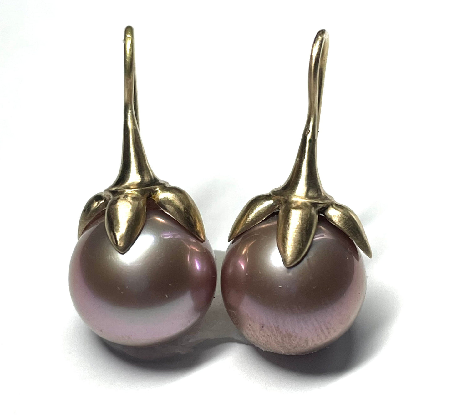 Giant Lavender Edison Pearl Berry Earrings
